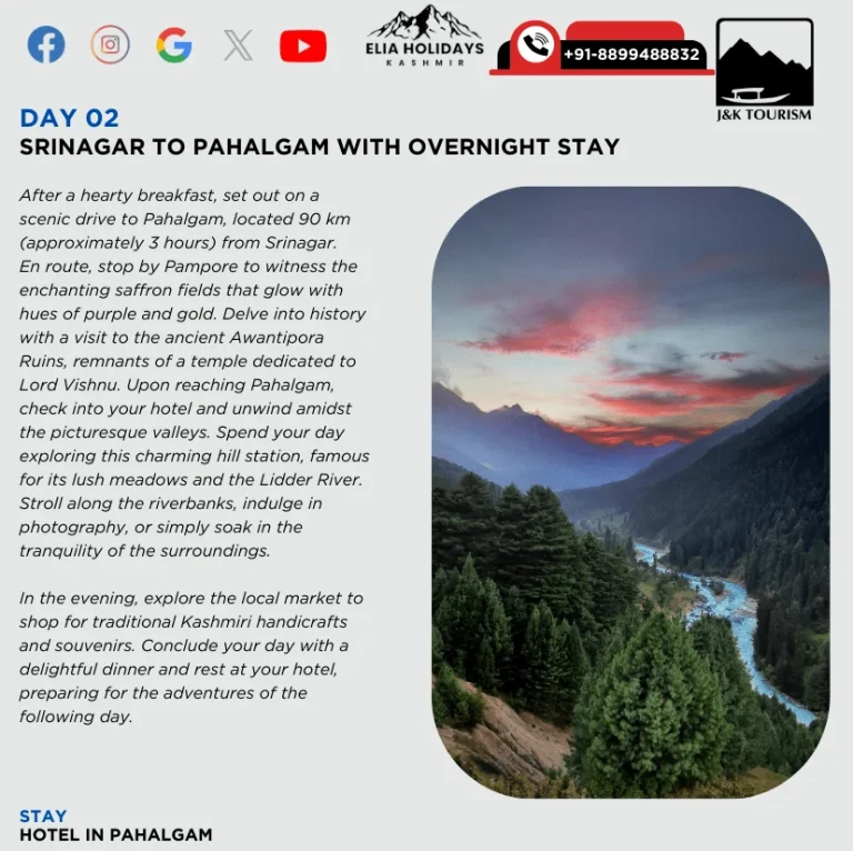 9 days 8 nights kashmir trip , book online 8 nights 9 days kashmir tour package covering srinagar , sonmarg , gulmarg & pahalgam