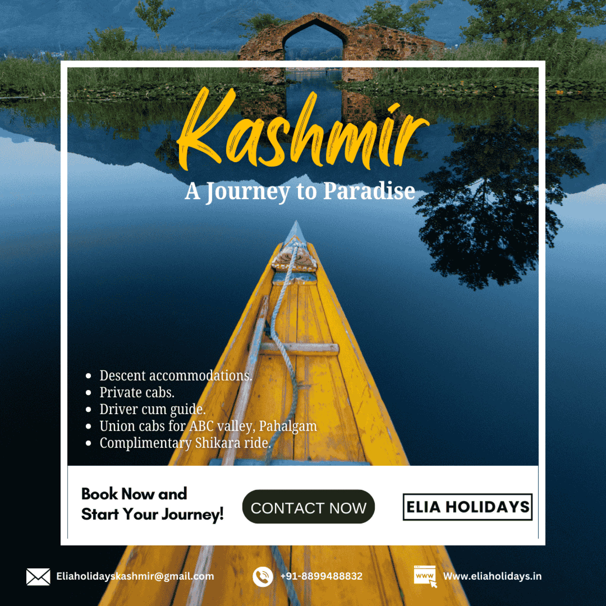 Kashmir tour package , book kashmir tour package for couples , groups , family , honeymoon and more. Budget friendly kashmir tour package. Online kashmir tour package. Cheap kashmir tour package