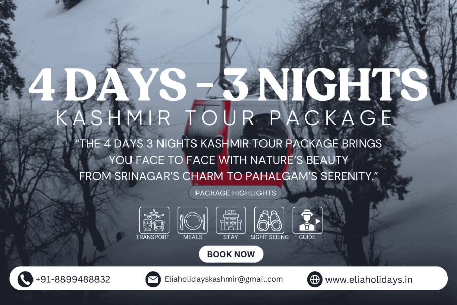 4 days 3 nights kashmir tour package , book online 4 days 3 nights kashmir trip easily , pre book 4 days 3 nights kashmir tour package today for your family , group , couple easily